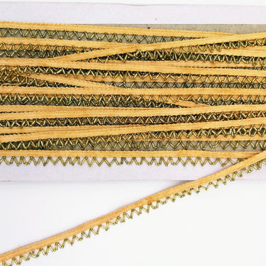 Brown Fringe Trim, Beaded Trim, Gold Beaded Trim
